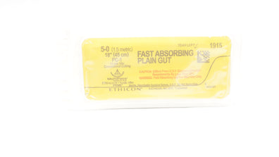 Ethicon 1915 5-0 Plain Gut, PC-1, 13mm 3/8C Conventional Cutting 18inch (x)